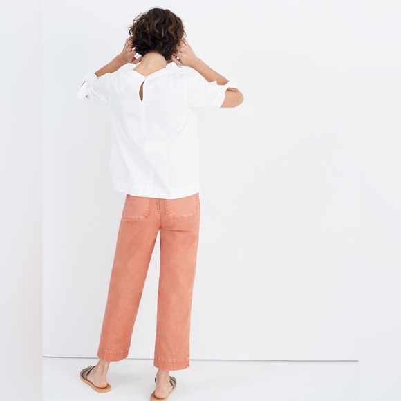 MADEWELL Slim Emmett Wide-Leg Crop Pants coral - Picture 3 of 9
